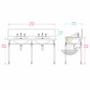 marble bathroom vanity in Calacatta Crema Viola - Image 11
