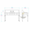 bathroom marble vanity in Calacatta Crema Viola - Image 11
