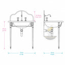 marble vanity for bathroom in Calacatta Crema Viola - Image 11
