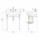 marble vanity top with sink in Calacatta Crema Viola - Image 11