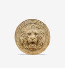 Marble lion head relief