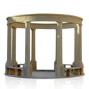 Gazebo with stone pillar
