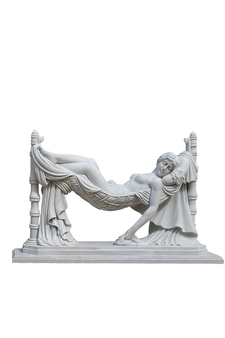 Nap in Gardens Statue For Sale