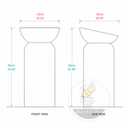 marble pedestal sink in Italian Panda Marble - Image 11