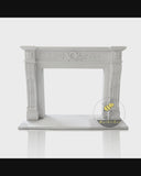 French Vintage Gothic Marble Fireplace Surround
