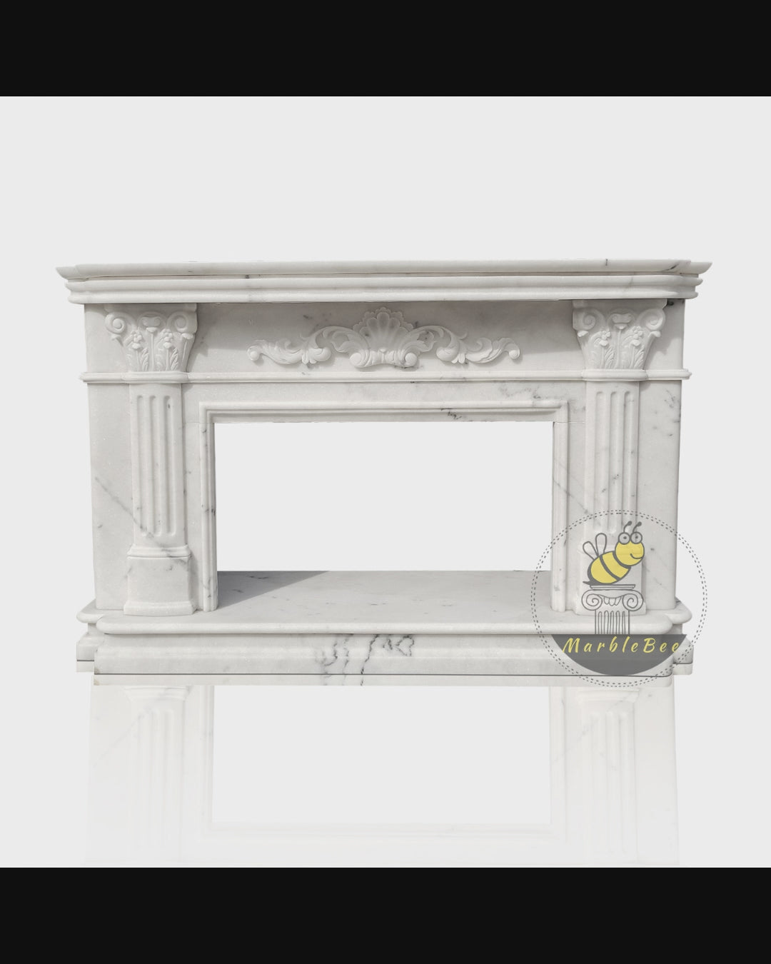 Custom Roman Antique Marble Fireplace Surround Design