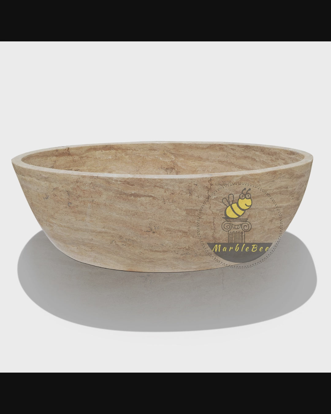 Freestanding stone tub