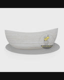 Large Marble Double Slipper Tub