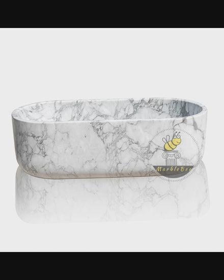 White marble bathtub on promotion