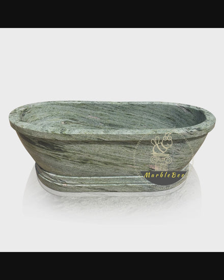 Light green marble bahtub