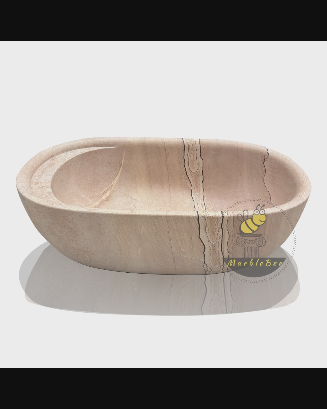 landscape veining stone bathtub