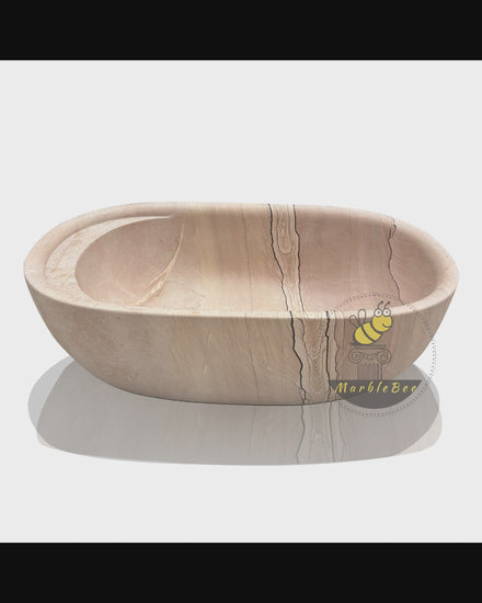 landscape veining stone bathtub