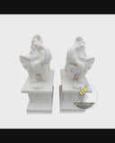 Large White Marble Elephant Statue