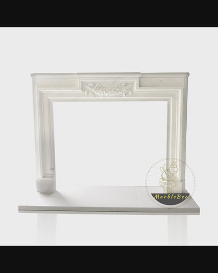 Victorian regency white marble fireplace