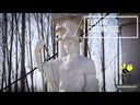 White Marble statue of Ares, Greek god of war.