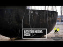 Marblebee black stone bathtub large size