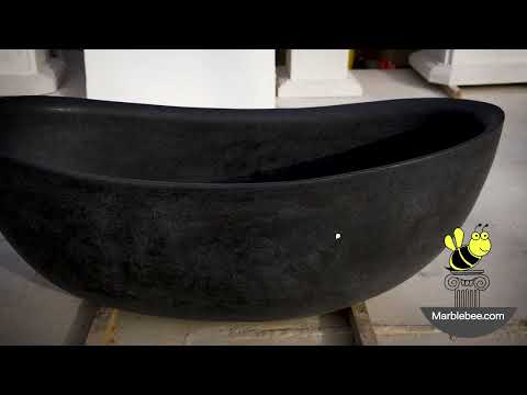 Deep slipper black stone bath tubs