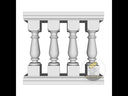 Beige Travertine Outdoor Railing For Stone Steps