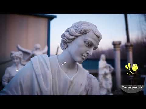 Video Of White marble sculpture of the Evangelist Saint John