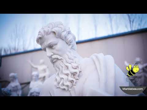 Video Of Large marble statue of Saint Luke the evangelist