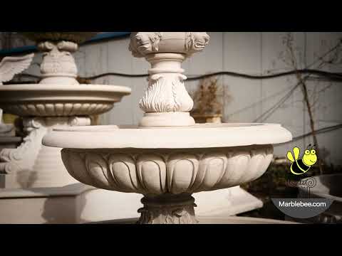 Fontaine en marbre pour bain d'oiseaux