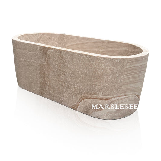 Semi-Transparent Travertine Marble Sample