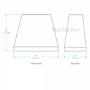 stone kitchen range hood in Calacatta Monet - Image 5