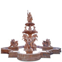 large stone fountain with horses greek gods statues For sale
