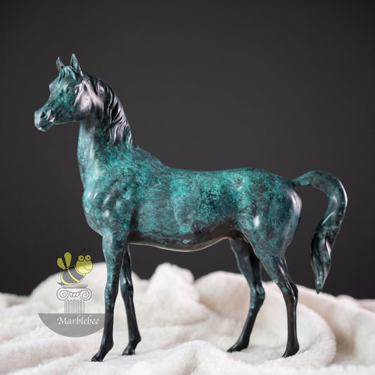 Antique bronze horse statue