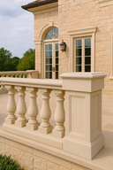Hand-Carved Stone Balustrade Rails Marble Baluster