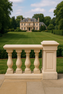 Hand-Carved Stone Balustrade Rails Marble Baluster