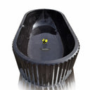 marble bathtub fluted design Black Marble