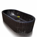 marble bathtub fluted design Black Marble