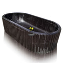 marble bathtub fluted design Black Marble