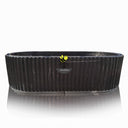 marble bathtub fluted design Black Marble