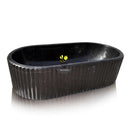 marble bathtub fluted design Black Marble