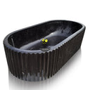 marble bathtub fluted design Black Marble