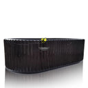 marble bathtub fluted design Black Marble
