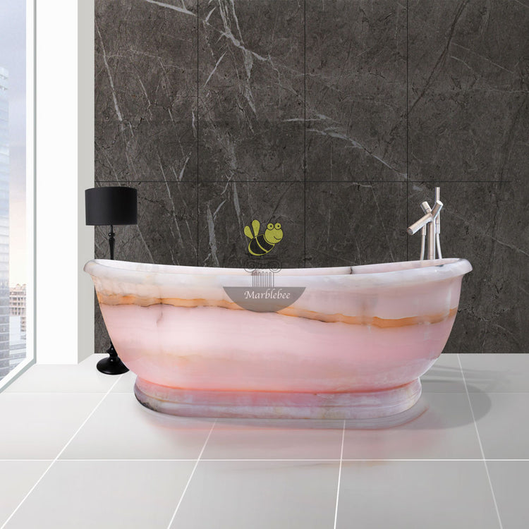 Rose Quartz Bathtub - Custom Design by MarbleBee