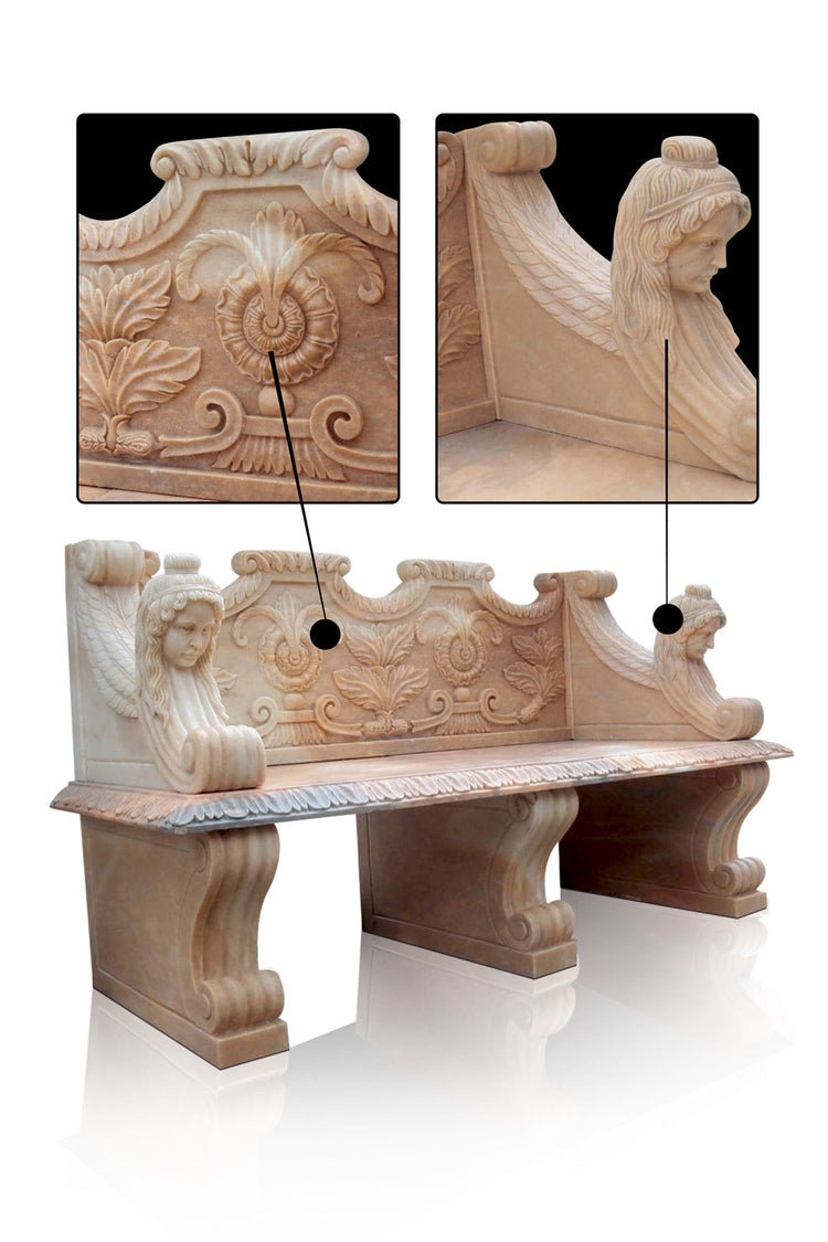 Stone Carved Bench