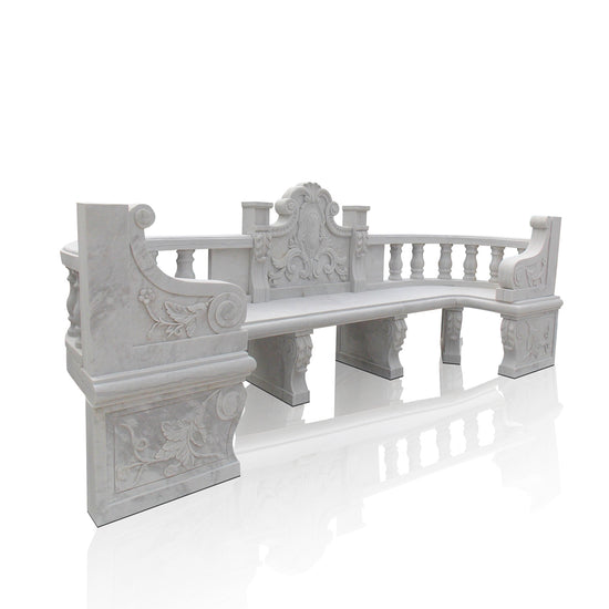 Custom Marble Garden Bench