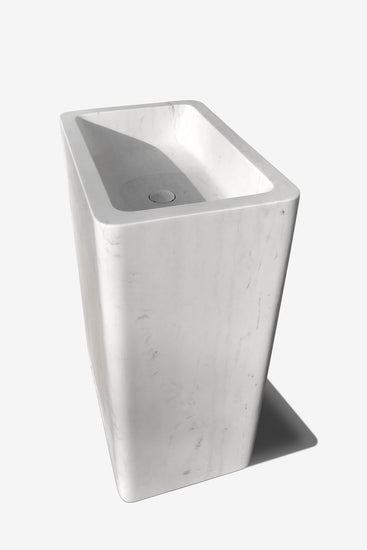 Buy Custom Cubic Marble Pedestal Sink