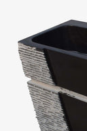 Modern Stone Pedestal black and grey 