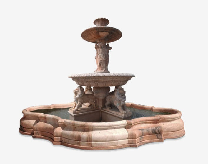 Buy Lion statues large garden fountain 
