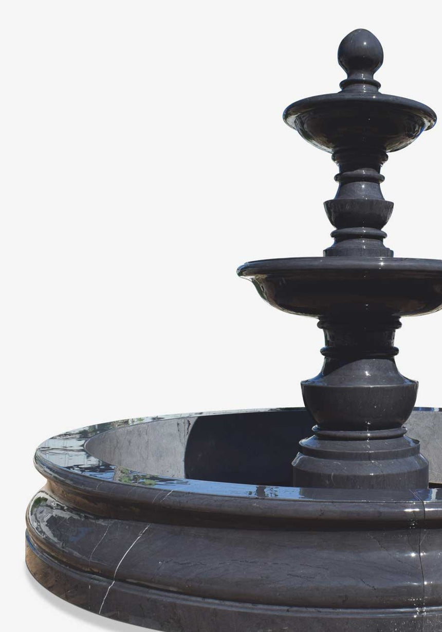 Black stone three tier fountain for Sale