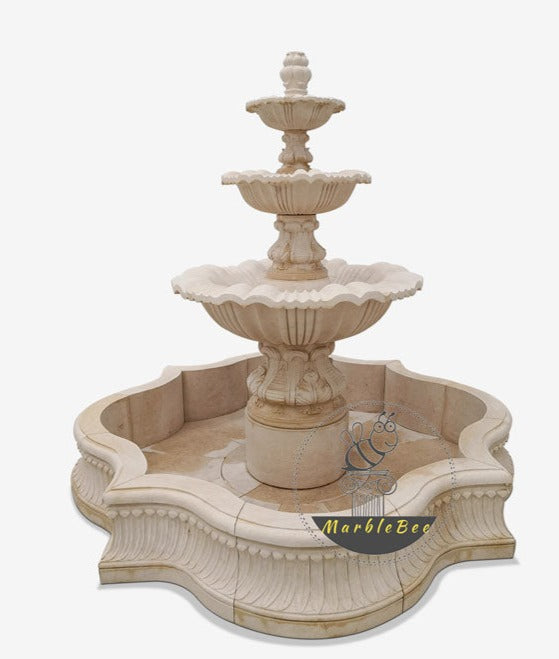 Buy Beige 3-tiered garden fountain