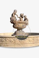 garden fountain with playing children statues For Sale