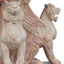 Flying Lion statues Marble Fountain, 3 tier stone fountain with lion head sprayers