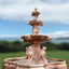 Flying Lion statues Marble Fountain, 3 tier stone fountain with lion head sprayers