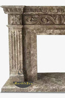 Custom Emperador Dark Marble Fireplace